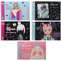 Альбом для рисования А4 32л "Ассорти. Выпуск №2" на спирали перфорация на отрыв 5 дизайнов 074764