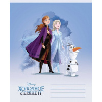 Тетрадь А5 12л клетка "Холодное сердце" на скобе 5 дизайнов 12Т5В1/061645