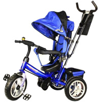 Велосипед 3-х колесный 12"х10" "Sport" синий, надувные колеса 39-2