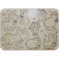 Заготовка для декорирования "Рамка-вкладыш. Ферма" 30х21см фанера 3мм 590013