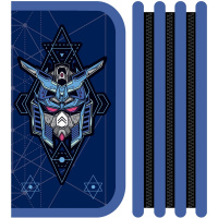 Пенал "Робот" 19x10,5х5см, прямоугольный, трехстворчатый, печать на ткани ПО-411