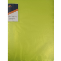 Папка 60 вкладышей А4 полипропилен 0,75мм внешний карман салатовая VS195130