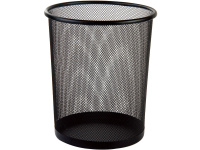 Корзина д/бумаг 10л круглая сетчатая, металл, черная E9188