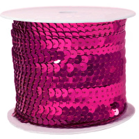 Тесьма Пайетки 5м, малиновый Y2354-15