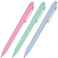 Ручка шариковая "SoftClick. Zefir" 0,7мм синяя, автомат, корпус ассорти 20-0105