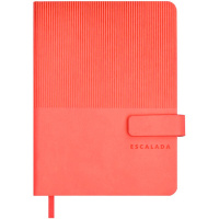 Ежедневник недатированный А6+ "Escalada" 240стр., коралловый, искусств.кожа "Виннер" магн. застежка