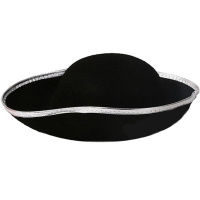 Треуголка Пирата 35см черная Y1827-14