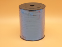 Лента упаковочная 0,5см х 1м, блестящая, синяя Y695-13