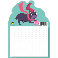 Блокнот 105х145мм 30л "Собака" магнитный, в точку, склейка (блок 95х75мм) 8116