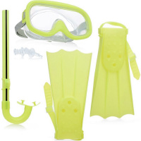 Набор д/плавания (ласты, маска, трубка, беруши) размер S, желтый Y10924-24