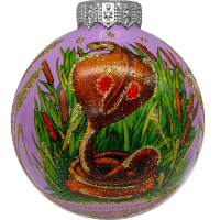 Шар 100мм "Змея-очковая" в подарочной упаковке КУ-100-244075