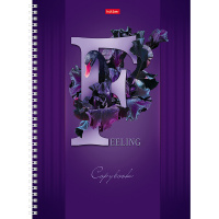 Тетрадь А4 96л клетка "Beautiful birds" на спирали твердая обложка глянцевая ламинация 059100