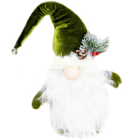 Сувенир "Гном" 46см текстиль, зеленый XY7142