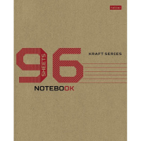 Тетрадь А5 96л клетка "Крафт" на скобе 96Т5В1_28075/077662