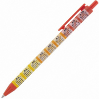 Ручка шариковая "Таблица умножения" 0,7мм синяя, автомат 075651