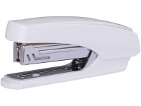Степлер №10 15л глубина 45мм, со встроенным антистеплером, пластик белый E0238