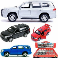 Машина "Chevrolet Tahoe/Lexus LX-570" цвет ассорти, инерционная, металл 12см (открывающиеся двери) Машина "Chevrolet Tahoe/Lexus LX-570" цвет ассорти, инерционная, металл 12см (открывающиеся двери)