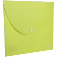 Папка-конверт на кнопке А4 0,18мм с расширением, салатовая E38131