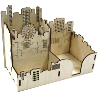Заготовка для декор. "Подставка канцелярская. Город" 20х10,5х16см 3 отделения, фанера 3мм 430019