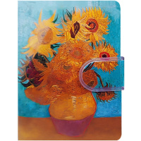 Блокнот А7 70л "Рисунки" линия, на липучке, цветный срез, обложка силикон, 4 вида 1500-21/11744-24