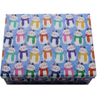 Коробка подарочная "Снеговики" 33х25,5х14,5см, картон Y10494-24/7