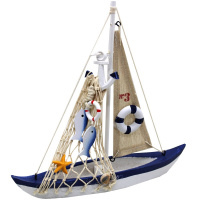 Корабль 25х25см дерево, 4 вида Y10277-24