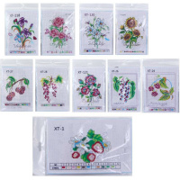 Набор для вышивания крестом №3 14х20см 10 дизайнов (схема, канва, игла, нитки) M-11886