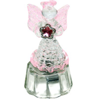 Сувенир "Ангел со звездой" 8см светящийся, стекло Y2719-15