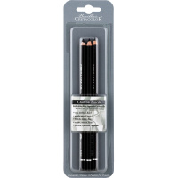 Карандаши угольные 3шт мягкие/средние/твёрдые черный, в блистере CC460 88