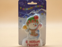 Свеча-барельеф "Снеговик" 8182