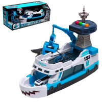 Парковка "Полицейский катер" 35х12х11см с набором машин, пластик (свет, звук) 2254340/660-S01 Парковка "Полицейский катер" 35х12х11см с набором машин, пластик (свет, звук) 2254340/660-S01