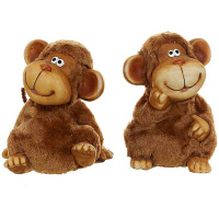 Сувенир Обезьяна 6*6см меховой 4 вида Y2494-15