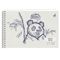Скетчбук А5+ 16,5х24,8см 80л 120г/м2  "Panda book" евроспираль 7БЦ мат.ламинация ТС5804837