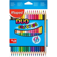 Карандаши 36 цветов "Duo Color'Peps" 18шт. двусторонние трехгранные дерево, картон 829601