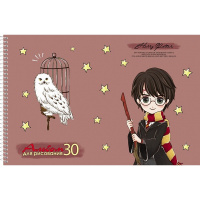 Альбом для рисования А4 30л "Гарри Поттер" на спирали, перфорация на отрыв, 5 дизайнов 056950