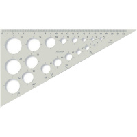 Угольник 22см с окружностями, углом 60°, пластик 745920