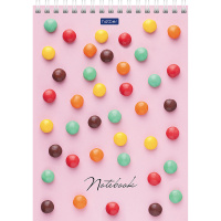 Блокнот А5 60л "Premium.Candy" в точку жесткая подложка УФ-лак на гребне 060361