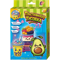 Набор д/творчества "Пластилиновая мозаика. Вкусняшки" (3 карточки-основы, пластилин 7шт., стек) 35С
