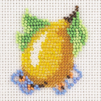 Набор для вышивания "Грушка" 5х6см (канва, нитки, бисер, игла, схема) 7-107