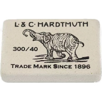 Ластик "Elephant" прямоугольный, 36х23х8мм, белый 300/40/48