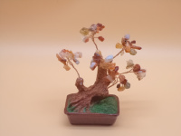 Сувенир "Дерево богатства" 14см 6 цветов смола Y3559-16