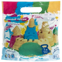 Умный песок 1000гр. зеленый, в пакете SSR072