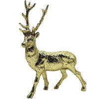 Сувенир "Олень" 30х20см блестящий, золото Y9951-24