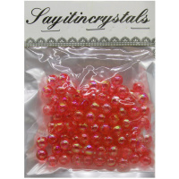 Набор бусин 8мм 13х10см красный Y9022-19