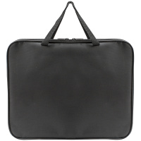 Папка с ручками А3 475х340х20мм на молнии ткань, серая ПДМ-2