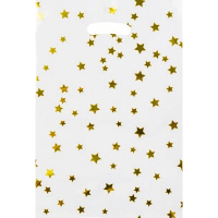 Пакет подарочный "Звезды" 21х30см фольга белый Y10435-24
