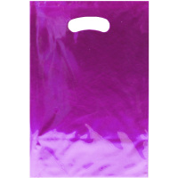 Пакет подарочный 21х30см фольга розовый Y10437-24