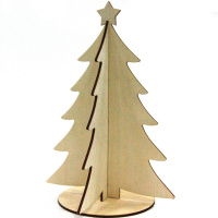 Заготовка для декорирования "Ёлка 3D" 20см фанера 3мм 860010