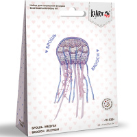 Вышивка бисером "Брошь. Медуза" 13х5,5см (картон, фетр, нитки, бисер, игла) 10-028