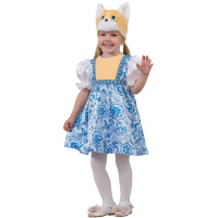 Карн.костюм Кошка Миланья р.28 рост 110см (сарафан, маска) сатин 5009-28